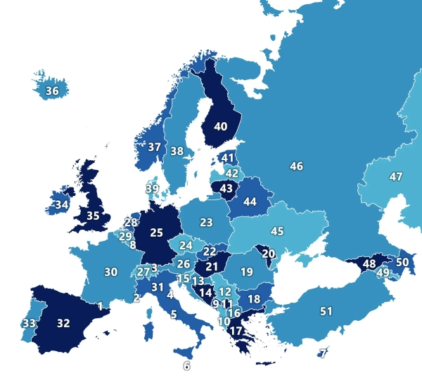 Χάρτης Ευρώπης — Όλοι οι Κριτές